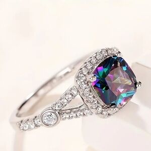 Multicolored Crystal ring size 6